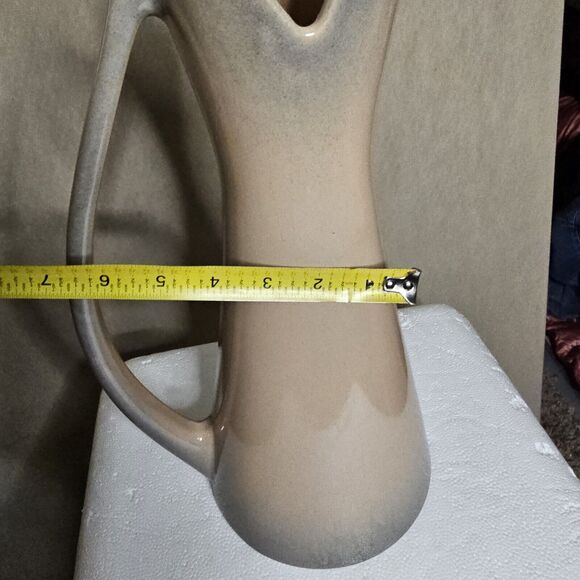 Royal Haeger Mid Century Modern Tall Ewer Vase Pitcher Ombre Drip Glaze Unique - Picture 11 of 14